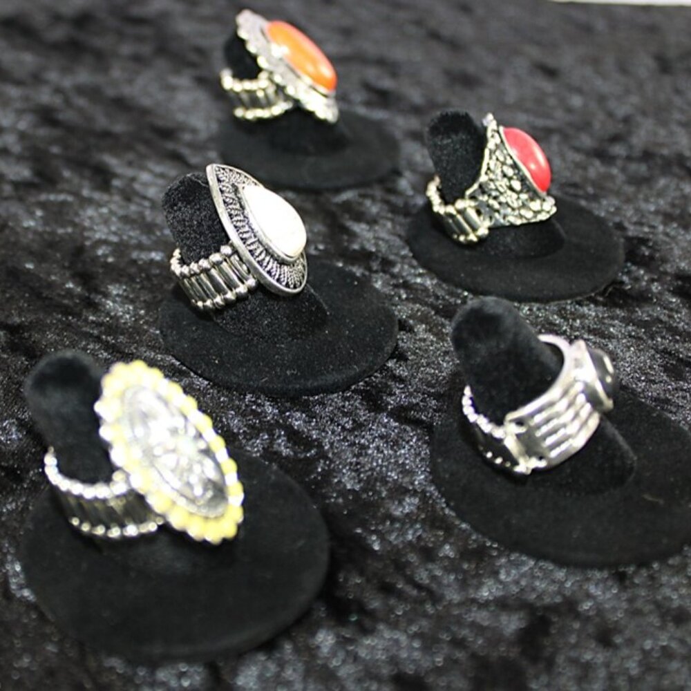 Paparazzi Women’s Statement Rings – Stretch Band – Lot of 5 – New